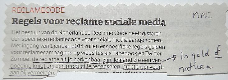 reclame code social media